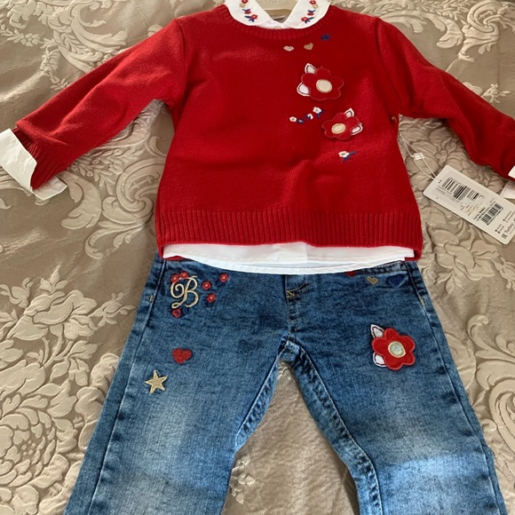 Toddler Girl Sweater/Shirt/jeans Combo - Picture 13 of 14